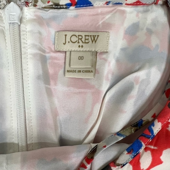 J Crew Floral Mini Dress Size 00 - Picture 9 of 10